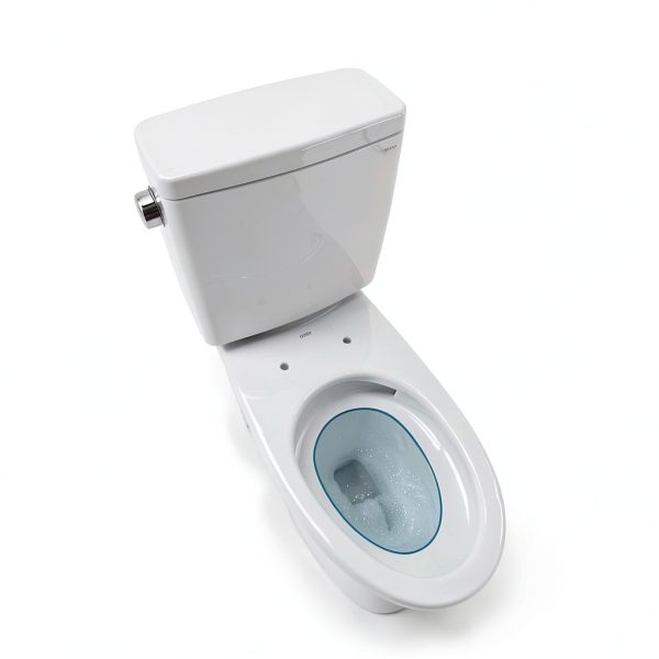 TOTO Drake 2-Pc Round Toilet 1.28 GPF Universal Height Cotton White-5
