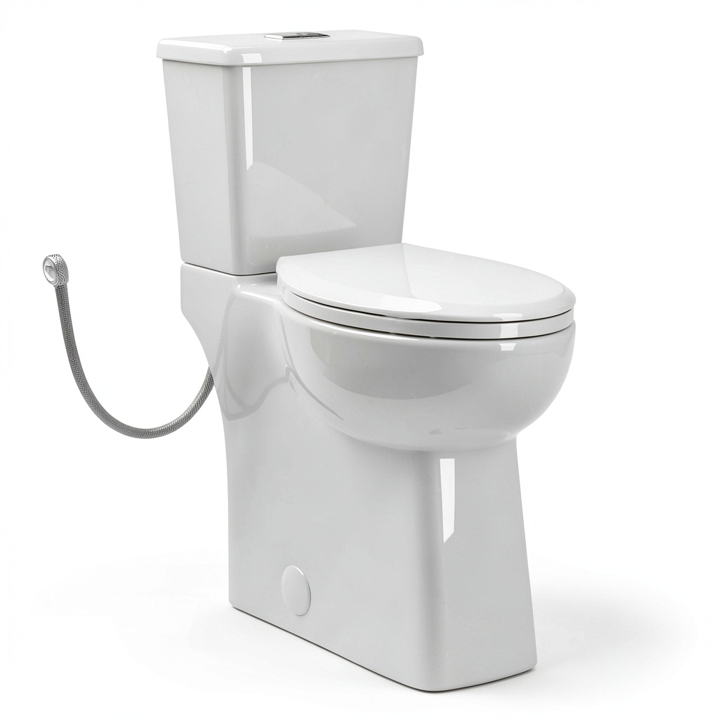 Installing Los Flexi 21 Inch Tall Toilet Los Flexi Two-Piece Skirted 1.1/1.28 GPF in a bathroom renovation
