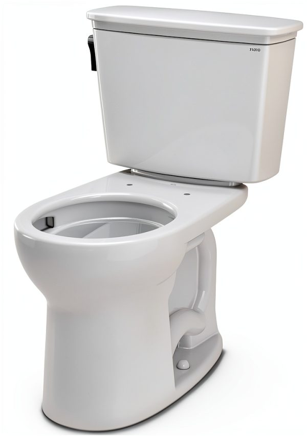 TOTO Drake 2-Pc Round Toilet 1.28 GPF Universal Height Cotton White-7