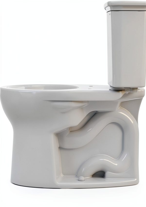 TOTO Drake 2-Pc Round Toilet 1.28 GPF Universal Height Cotton White-9