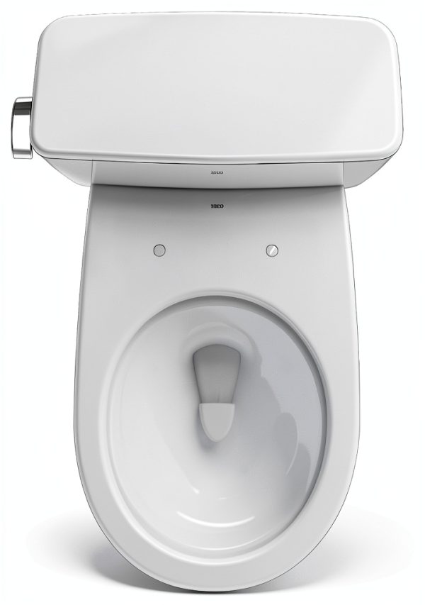 TOTO Drake Two-Piece Round 1.28 GPF Universal Height TORNADO FLUSH Toilet with CEFIONTECT, Cotton White - CST775CEFG#01-11