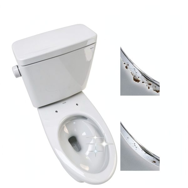 TOTO Drake 2-Pc Round Toilet 1.28 GPF Universal Height Cotton White-4