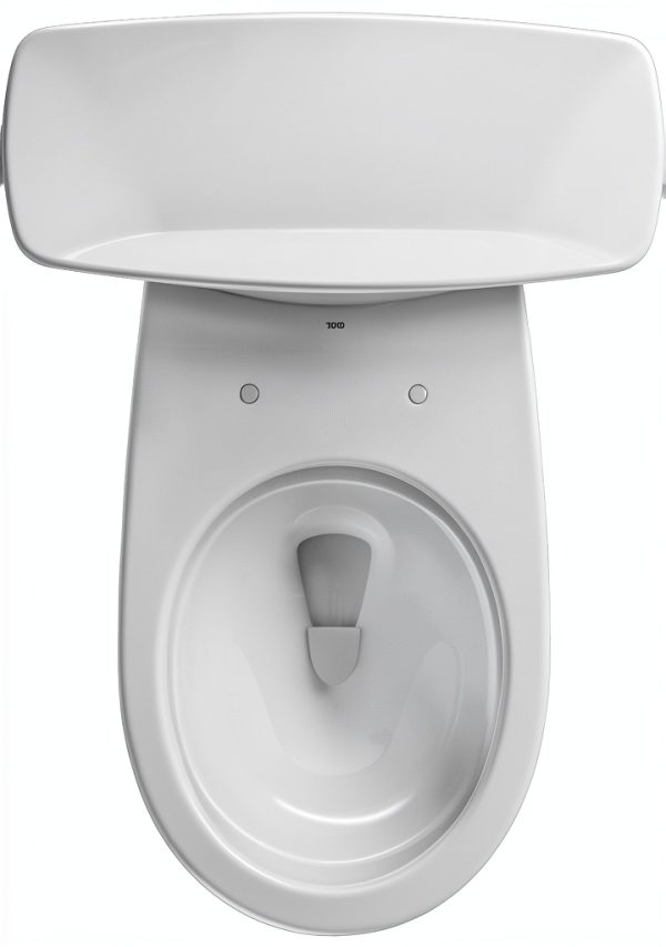 TOTO Drake 2-Pc Round Toilet 1.28 GPF Universal Height Cotton White-10