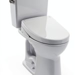 TOTO® Drake® WASHLET®+ Two-Piece Elongated 1.28 GPF Universal Height TORNADO FLUSH® Toilet with S5 Bidet Seat, Cotton White - MW7763446CEFG#01-0