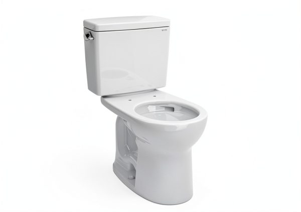 TOTO Drake Two-Piece Round 1.28 GPF Universal Height TORNADO FLUSH Toilet with CEFIONTECT, Cotton White - CST775CEFG#01-1