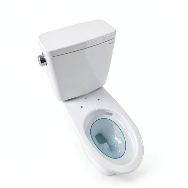 TOTO Drake Two-Piece Round 1.28 GPF Universal Height TORNADO FLUSH Toilet with CEFIONTECT, Cotton White - CST775CEFG#01-4