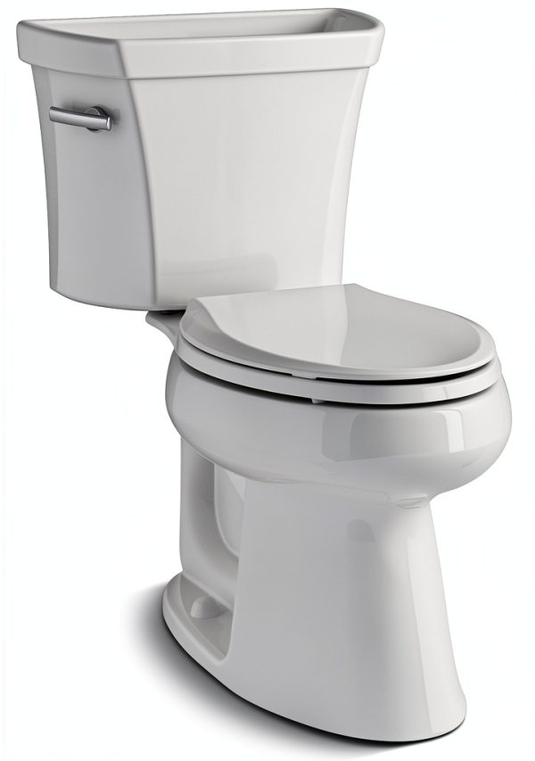 Highline 1.28 GPF Two-Piece Elongated Height Toilet Kohler Biscuit-0