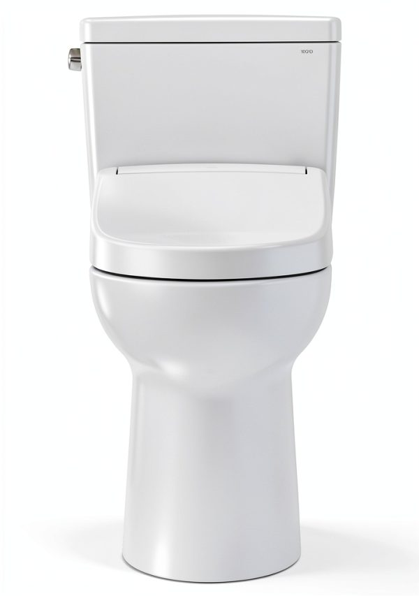 TOTO® Drake® WASHLET®+ Two-Piece Elongated 1.28 GPF Universal Height TORNADO FLUSH® Toilet with S5 Bidet Seat, Cotton White - MW7763446CEFG#01-12