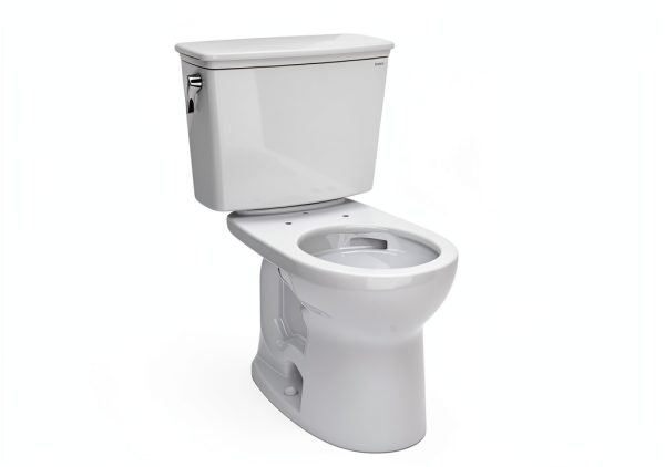 TOTO Drake 2-Pc Round Toilet 1.28 GPF Universal Height Cotton White-2