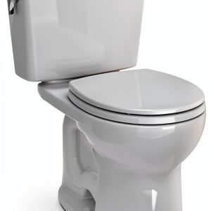 TOTO Drake 2-Pc Round Toilet 1.28 GPF Universal Height Cotton White-0