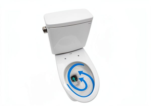 TOTO Drake 2-Pc Round Toilet 1.28 GPF Universal Height Cotton White-3