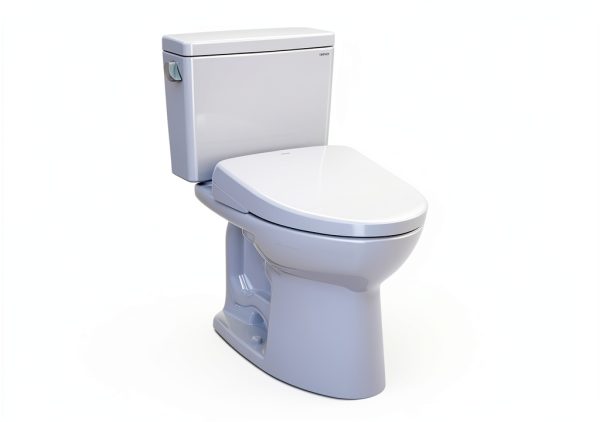 TOTO Drake Washlet+ Elongated Toilet with Tornado Flush – Cotton White-1