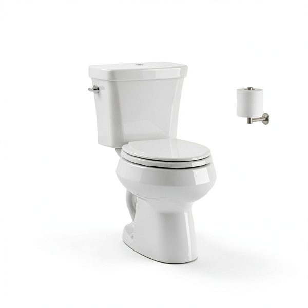 KOHLER K-3988-0 Wellworth Two-Piece Elongated Dual-Flush Toilet White-1