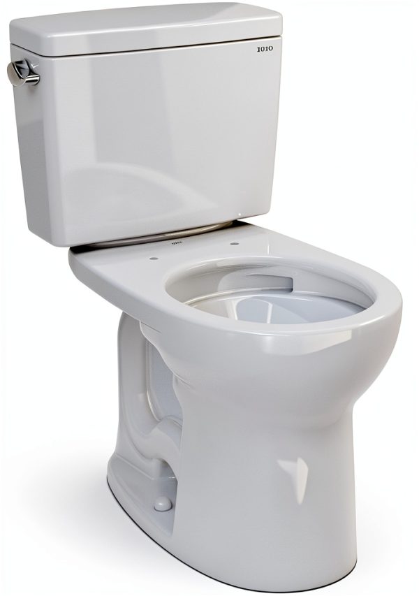 TOTO Drake Two-Piece Round 1.28 GPF Universal Height TORNADO FLUSH Toilet with CEFIONTECT, Cotton White - CST775CEFG#01-0