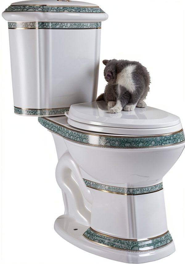 Renovators Supply India Reserve Two Piece Toilet Green Elongated-7