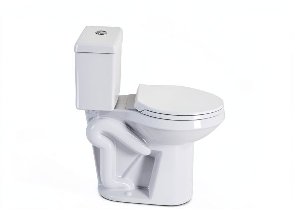 WinZo WZ5088DS 10" extra tall two-piece toilet White 20‑inch-1