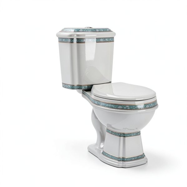 Renovators Supply India Reserve Two Piece Toilet Green Elongated-1