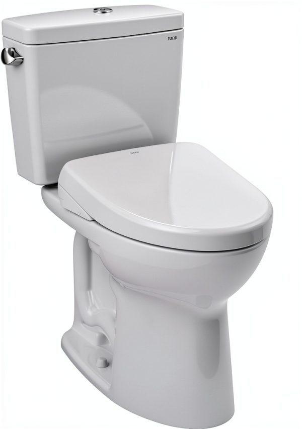 TOTO Drake Washlet+ Elongated Toilet with Tornado Flush – Cotton White-0