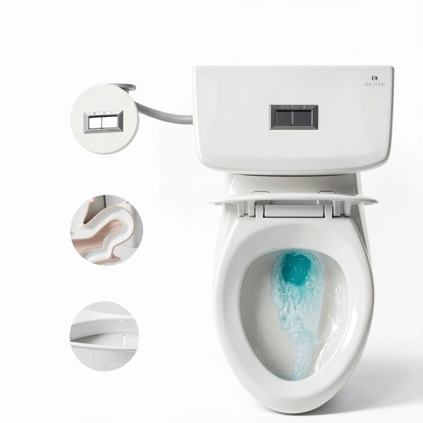 21 Inch Tall Toilet Los Flexi Two-Piece Skirted 1.1/1.28 GPF-4