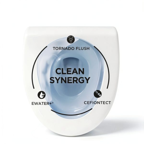 TOTO Drake Washlet+ Elongated Toilet with Tornado Flush – Cotton White-5