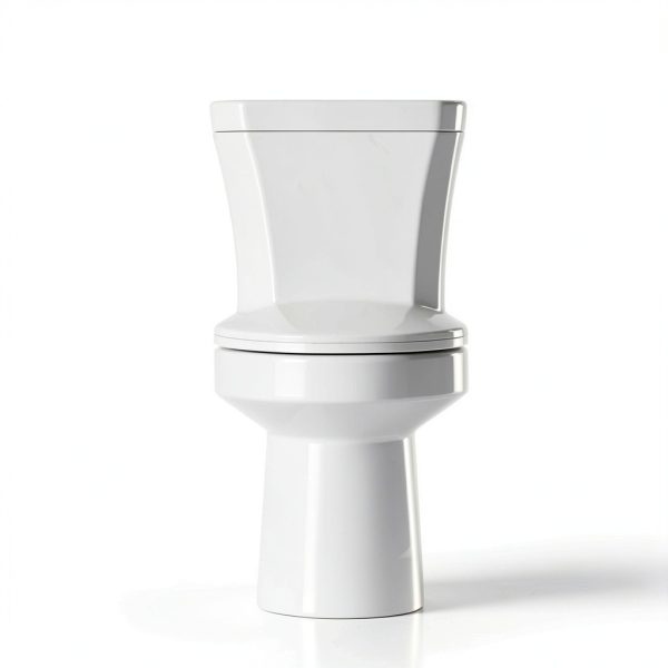 Two-Piece Elongated Tall Toilet with Comfort Chair Seat ADA Height 17.3", Modern Toilets for Bathroom, Powerful Single Flush 1.28 GPF Compact Toilet, MAP 1000g, 12" Rough-In, White Toilet Bowl-1