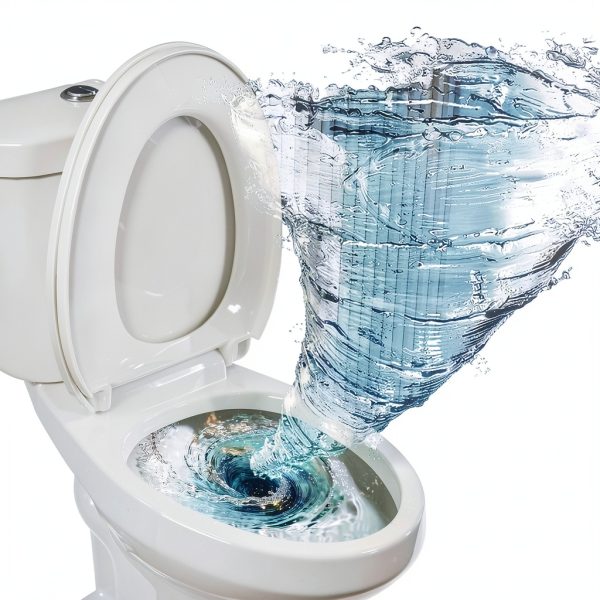 Elongated Tall Toilet Miuara 19 Inch Dual Flush Two-Piece White-2