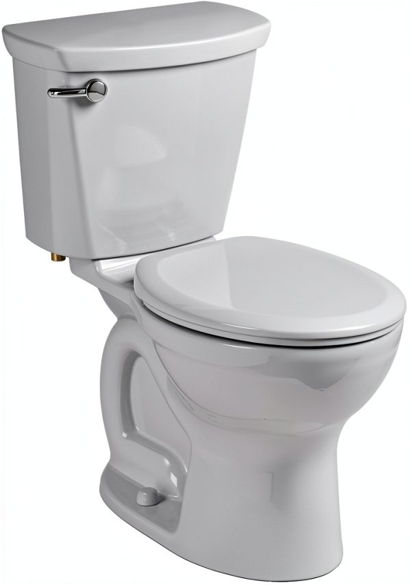 American Standard 215DB104.020 Cadet Pro 1.28 GPF 2-Piece Round Front Toilet with 10-in Rough-In, Medium, White-0