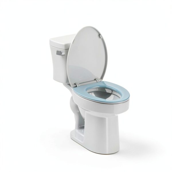 Two-Piece Elongated Tall Toilet with Comfort Chair Seat ADA Height 17.3", Modern Toilets for Bathroom, Powerful Single Flush 1.28 GPF Compact Toilet, MAP 1000g, 12" Rough-In, White Toilet Bowl-7