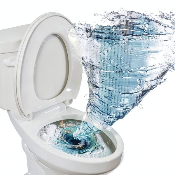 Miuara Elongated Tall Toilet 19 Inch 1.28 GPF Single Flush White-2