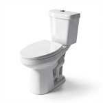Elongated Tall Toilet Miuara 19 Inch Dual Flush Two-Piece White-0
