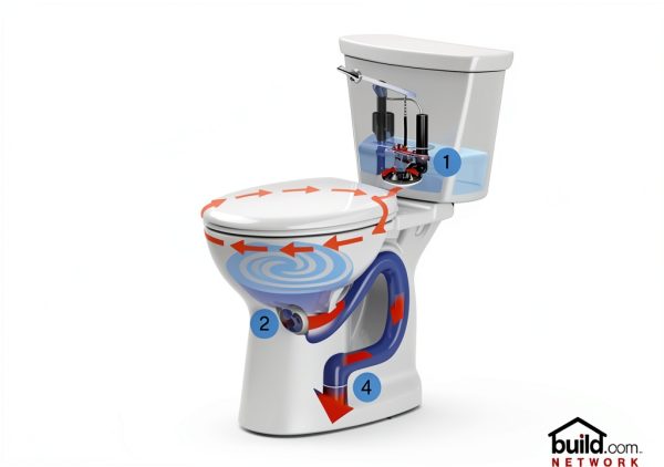 American Standard 215DB104.020 Cadet Pro 1.28 GPF 2-Piece Round Front Toilet with 10-in Rough-In, Medium, White-1