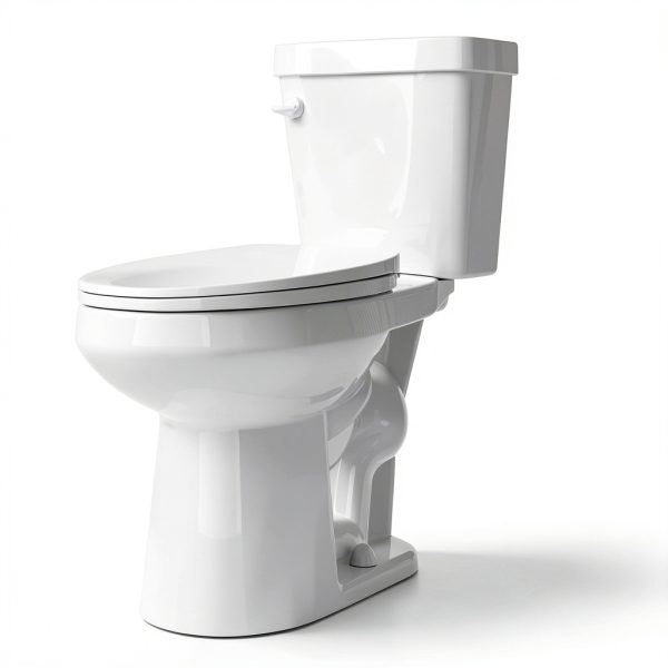 Miuara Elongated Tall Toilet 19 Inch 1.28 GPF Single Flush White-4