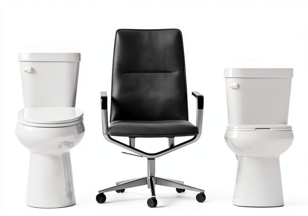 Miuara Elongated Tall Toilet 19 Inch 1.28 GPF Single Flush White-3