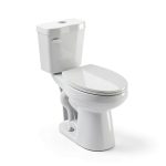 Miuara Elongated Tall Toilet 19 Inch 1.28 GPF Single Flush White-0